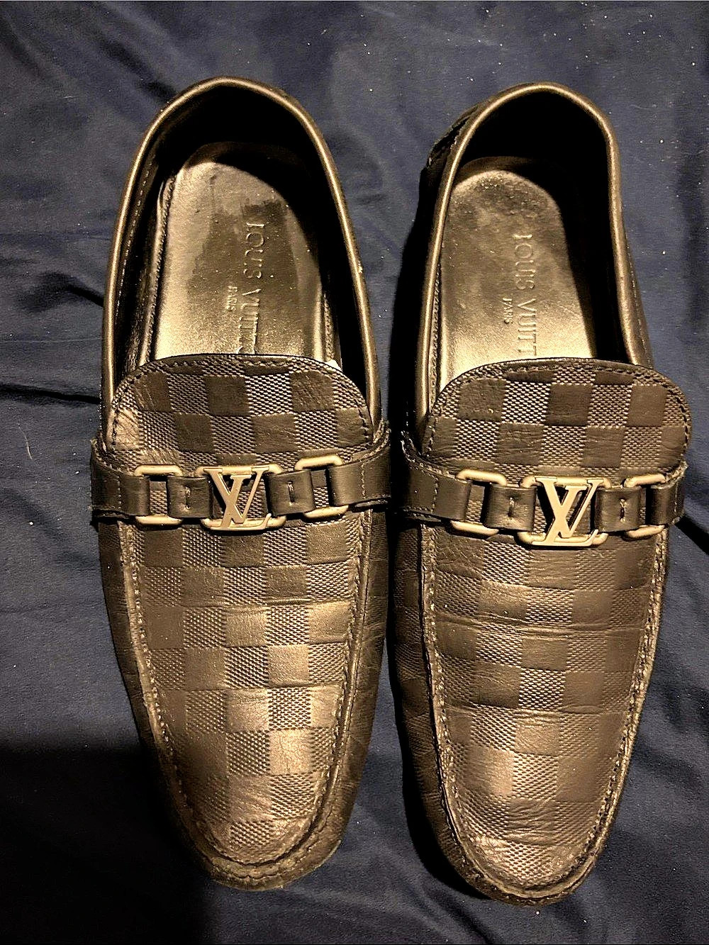 Louis Vuitton Monte Carlo Moccasin Checkered Loafers Brown